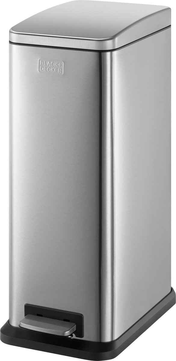 BLACK+DECKER Pedaalemmer - 20L - soft close -RVS