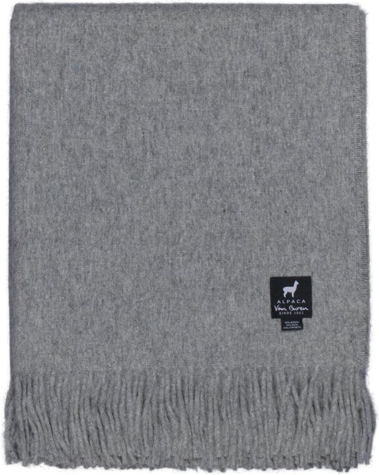 Alpaca plaid - Licht grijs / Plaid van alpacawol 200x150cm