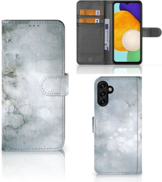 Etui à rabat Samsung Galaxy A13 5G Smartphone Cover Peinture Gris