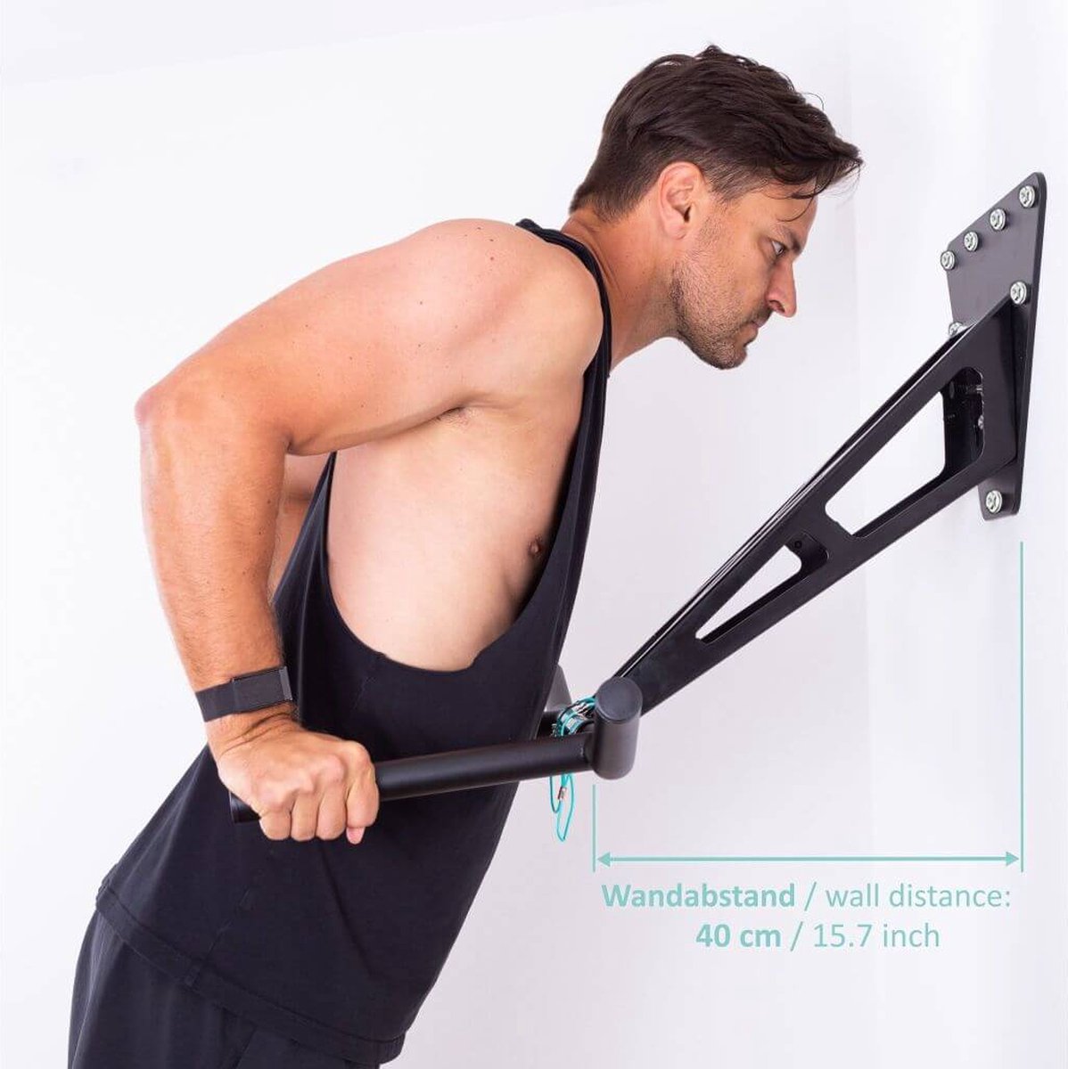 PULLUP & DIP Steel - Mobiele Pull-up & Dip Bar - Wandmontage - Verwijderbaar Systeem - 2-in-1 Pull-up & Dip Functie thumbnail 3
