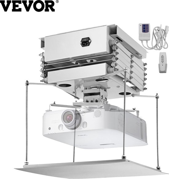 VEVOR Support Plafond pour Vidéoprojecteur à Hauteur Réglable de 1,5 , Élévateur de Projecteur