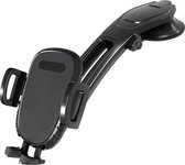 Universele zuignap Dashboard telefoonhouder met 360 graden rotatie LB-520 - zwart One Touch-armontgrendelingsknop en vergrendelingshendel