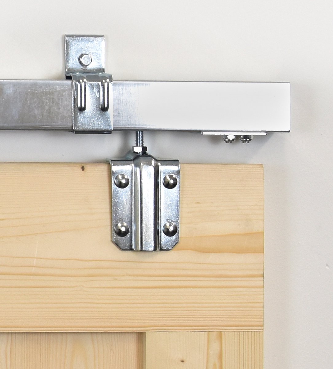 Barnwoodweb Schuifdeursysteem box track - gegalvaniseerd - 200 cm - wandbevestiging