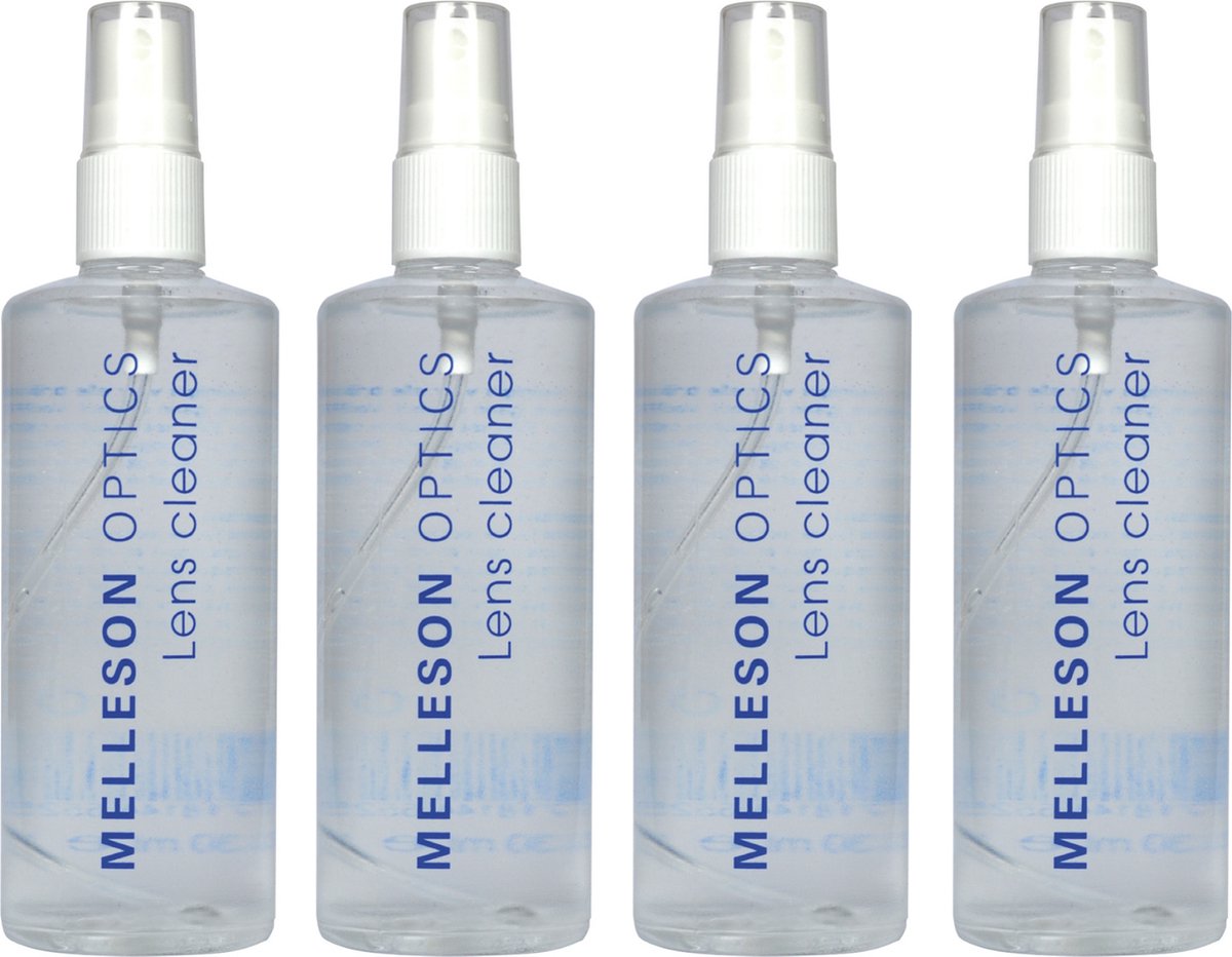 Melleson Optics brilspray 130 ml - anti condens - anti fog - zonder alcohol - 4 stuks