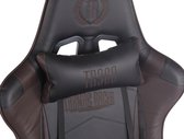 CLP Turbo Bureaustoel - Met voetsteun zwart/bruin Kunstleer
