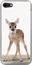 Geschikt voor iPhone SE 2020 hoesje - Hert - Baby hert - Dieren - Meisjes - Jongens - Kinderen - Siliconen Telefoonhoesje