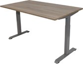 Office Hero® August Bureau Tafel Grijs Frame - 160 x 80 cm - Robson Eiken Blad