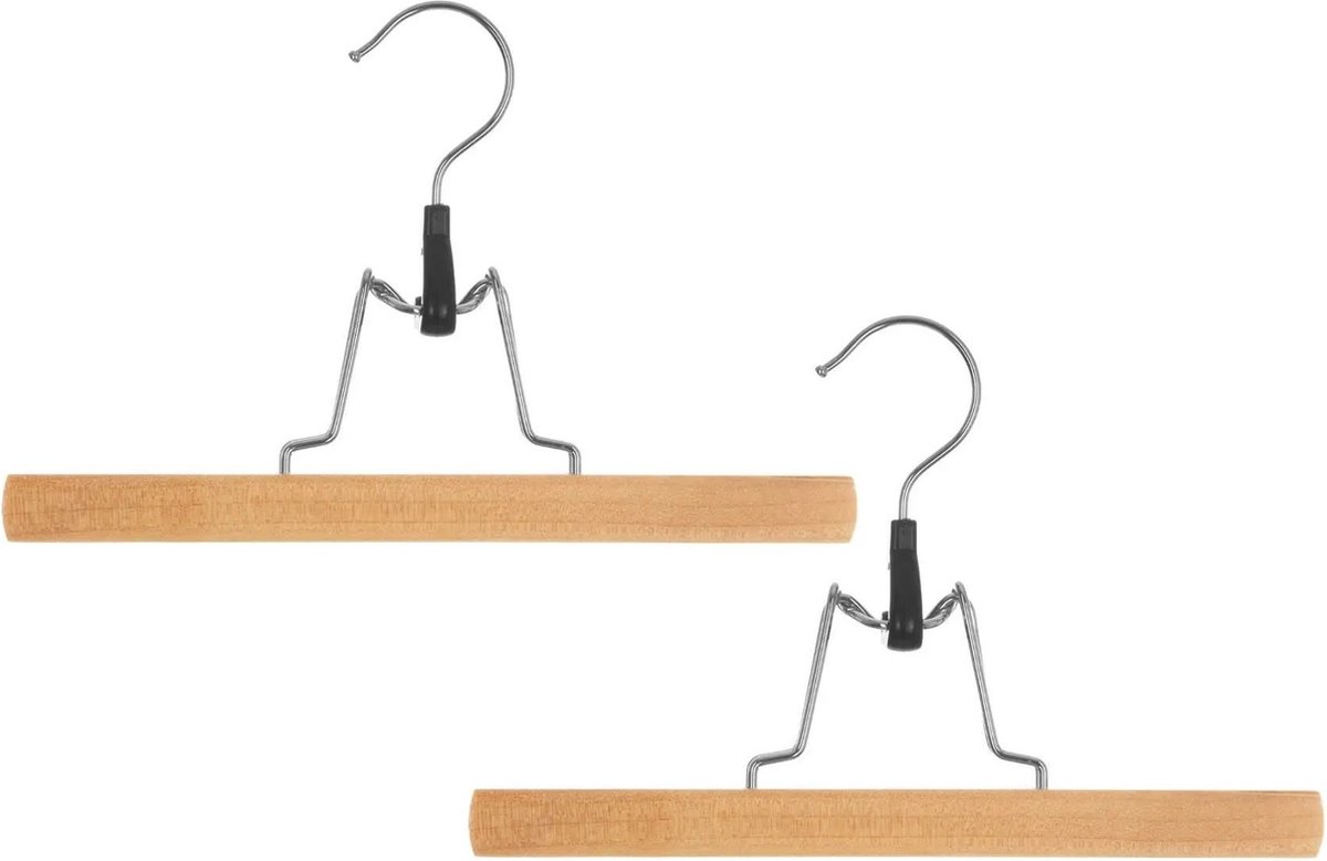 5Five Kledinghangers - voor broeken - 12x stuks - 25 x 16 cm - klemhangers
