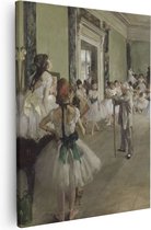 Artaza Canvas Schilderij De Dansklas, Balletklas - Edgar Degas - 40x50 - Poster Foto op Canvas - Canvas Print