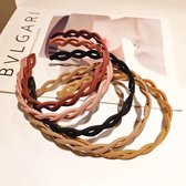 Diadeem - Haarband - Hoofdband - Haarsieraad - Haarversiering - Meisjes - Gevlochten - Haarband kinderen - Blush/Roest