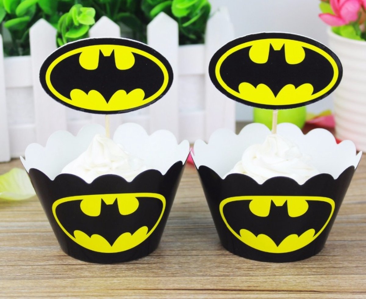 Batman Cupcakevormpjes - Sweet Table Decoratie - Verjaardag