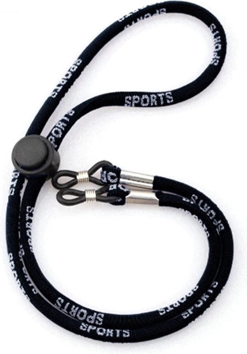 Eyezoo® Sport Brillenkoord - Verstelbaar - Zwart - Zonnebrilkoord - Sport - Watersport - Zonnebril Touwtje
