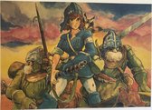 Nausicaä of the Valley of the Wind II Anime Vintage Poster 51x36cm.