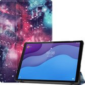Case2go - Tablet hoes & Screenprotector geschikt voor Lenovo Tab M10 (TB-X306F) - 10.1 Inch - Auto Wake/Sleep functie - Galaxy