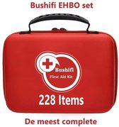 Bushifi EHBO kit - First aid kit - Pleisters, Dekens & Verband in één - Verbanddoos met 228 Items