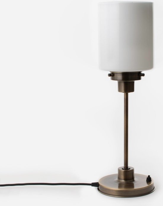 Art Deco Trade - Slanke Tafellamp Strakke Cilinder 20's Brons