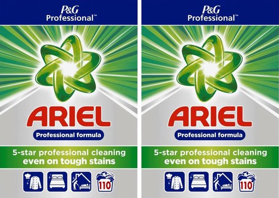Ariel - Actilift - Lessive en poudre - Blanchisserie Witte - 2 x 7,15 kg  (220 lavages)... | bol