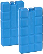 Set van 10x stuks blauwe koelelementen 8 x 15 x 1.9 cm - Koelblokken van 200 gram voor koeltas/koelbox