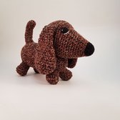 Gehaakte hond - teckel (handgemaakt)