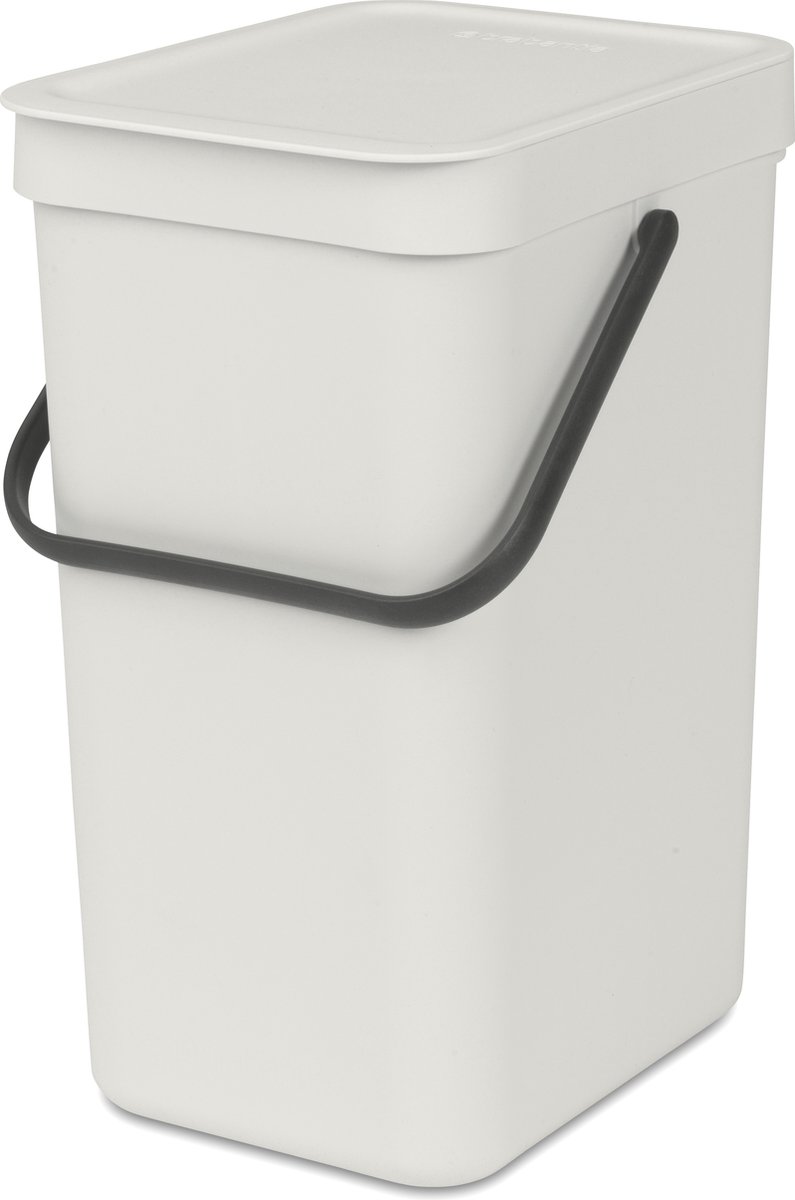 Goedkoopste Brabantia Sort & Go Prullenbak - 12 liter - Light Grey
