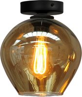 QUINTO Plafondlamp E27 1x Zwart excl. glas