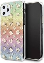 Guess 4G Peony Iridescent Glitter Back Cover voor Apple iPhone 11 Pro (5.8") - Regenboog
