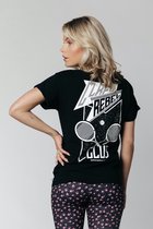Colourful Rebel CLRFL RBL CLUB T-shirt  Zwart Dames - Boxy Fit - Organisch Katoen - S