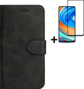 Hoesje Motorola Moto G60/ G40 - Screenprotector Motorola Moto G60/ G40 - Wallet Bookcase Zwart + Full Screenprotector