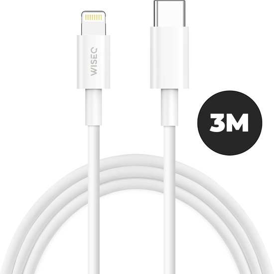 zwaan Missionaris thema Lange iPhone kabel - 3 Meter - Geschikt voor Apple iPhone - USB C naar  Lightning - Wit | bol.com