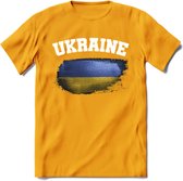 Oekraine vlag T-Shirt | Dames - Heren – Unisex Kleding | Ukraine support shirt | Tshirt Met Print - Geel - S