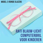 Allernieuwste Kinder Computerbril Roze 2 - voor alle Beeldschermen met Anti Blauw Licht Glazen - Stralingsbescherming - Beeldschermbril - Kind Rose