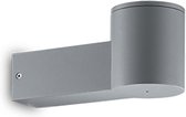 Ideal Lux Clio - Wandlamp Modern - Grijs - H:95cm  - E27 - Voor Binnen - Aluminium - Wandlampen - Slaapkamer - Woonkamer