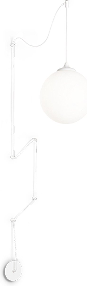 Ideal Lux - Boa - Hanglamp - Metaal - E27 - Wit - Voor binnen - Lampen - Woonkamer - Eetkamer - Keuken