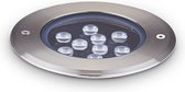 Ideal Lux Floor - Inbouwspot Modern - Zilver - Universeel - B:14cm - L:14cm - Aluminium - Spotjes verlichting - Inbouw - Opbouw - Spots - Spotje - Voor Binnen