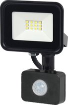 LED schijnwerper aluminium - 10W - 800 lumen - Buitenlamp met sensor - Tuinverlichting met sensor - Schijnwerper met bewegingssensor - Zwart