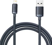 Baseus iPhone oplader kabel geschikt 2 Meter voor Apple iPhone 6,7,8,X,XS,XR,11,12,13,Mini,Pro Max - iPhone kabel - iPhone oplaadkabel - Lightning USB kabel - iPhone lader (Zwart)
