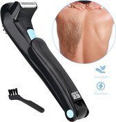 JUST23 Back Shaver - Elektrisch - Rug Scheermes - Rughaar verwijderaar - Rug scheren - Inklapbaar - Incl. schoonmaak borstel