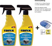 Rain-X 2-in-1 Glass Cleaner + Rain Repellent - 2 stuks + Zaklamp/Knijpkat
