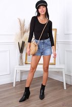 Short Jonaco hoge taille gerafeld jeans