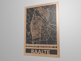 Dutchstormdesign-Stratenkaart- laser gesneden-Stadskaart- Raalte -coördinaten