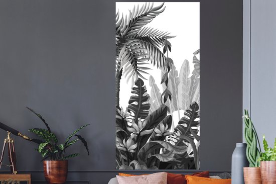 Stickers muraux - Film autocollant - Design - Feuilles - Jungle - 80x160 cm - Film adhésif - Stickers muraux muraux Chambre d'enfant - Papier peint autocollant - Papier peint autocollant - Film autocollant