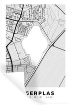 Muurstickers - Sticker Folie - Zegerplas - Plattegrond - Kaart - Nederland - Stadskaart - 60x90 cm - Plakfolie - Muurstickers Kinderkamer - Zelfklevend Behang - Zelfklevend behangpapier - Stickerfolie