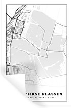 Muurstickers - Sticker Folie - Plattegrond - Nederland - Kaart - Stadskaart - Reeuwijkse Plassen - 20x30 cm - Plakfolie - Muurstickers Kinderkamer - Zelfklevend Behang - Zelfklevend behangpapier - Stickerfolie