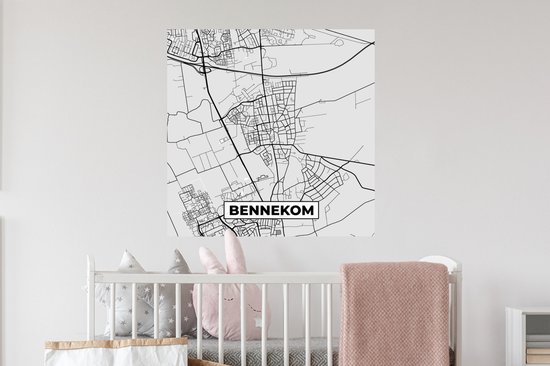 Stickers muraux - Carte - Bennekom - Plan de la ville - Carte - 80x80 cm - Feuille adhésive