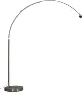 Bol.com QAZQA Arc - Staande booglamp - 1 lichts - L 1700 mm - Staal aanbieding
