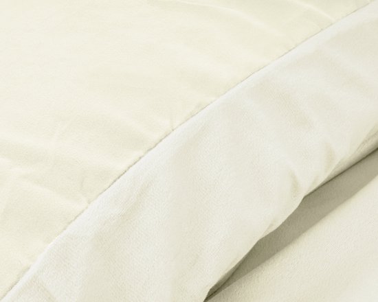 Sleeptime Velvet Touch - Dekbedovertrekset - Tweepersoons - 200x200/220 + 2 kussenslopen 60x70 - Creme van Merkloos — afbeelding 2