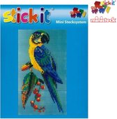 Stick-it Blauwe Ara/Papagaai, ca. 1.400 steentjes, compatibel met Ministeck