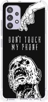 Anti Shock hybrid Case Geschikt voor Samsung Galaxy A32 4G | A32 5G Enterprise Editie GSM Hoesje met doorzichtige rand Zombie