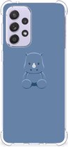 Siliconen Back Cover Geschikt voor Geschikt voor Samsung Galaxy A33 Telefoonhoesje met doorzichtige rand Baby Rhino