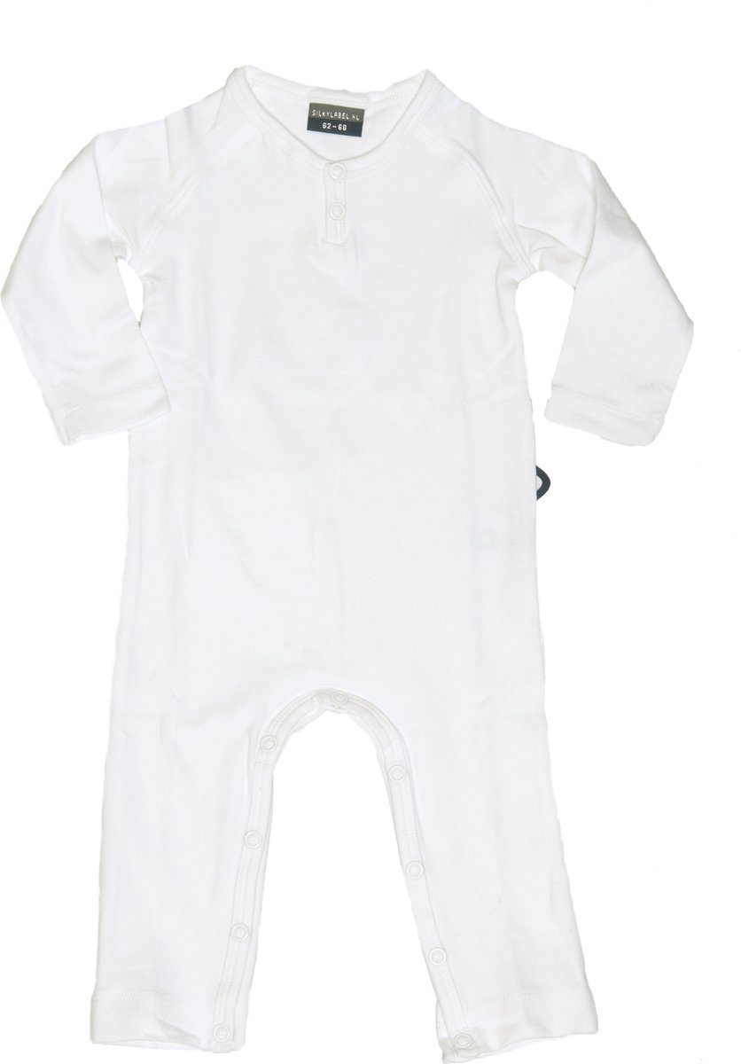 Silky Label jumpsuit ice white - smalle pijp - maat 50/56 - wit